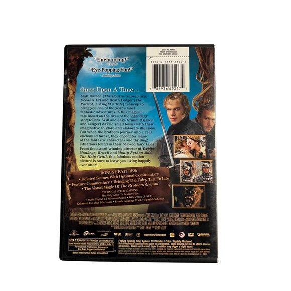The Brothers Grimm 2005 DVD Fantasy Adventure Matt Damon Heath Ledger Pre-Owned - Picture 2 of 5
